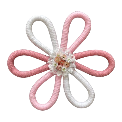 Hemasa  Macrame Daisy Flower Ornament Wall Hanging/ Girls Bedroom Decoration/ Boho Baby Kids Room Woven Butterfly Hanging Pendant