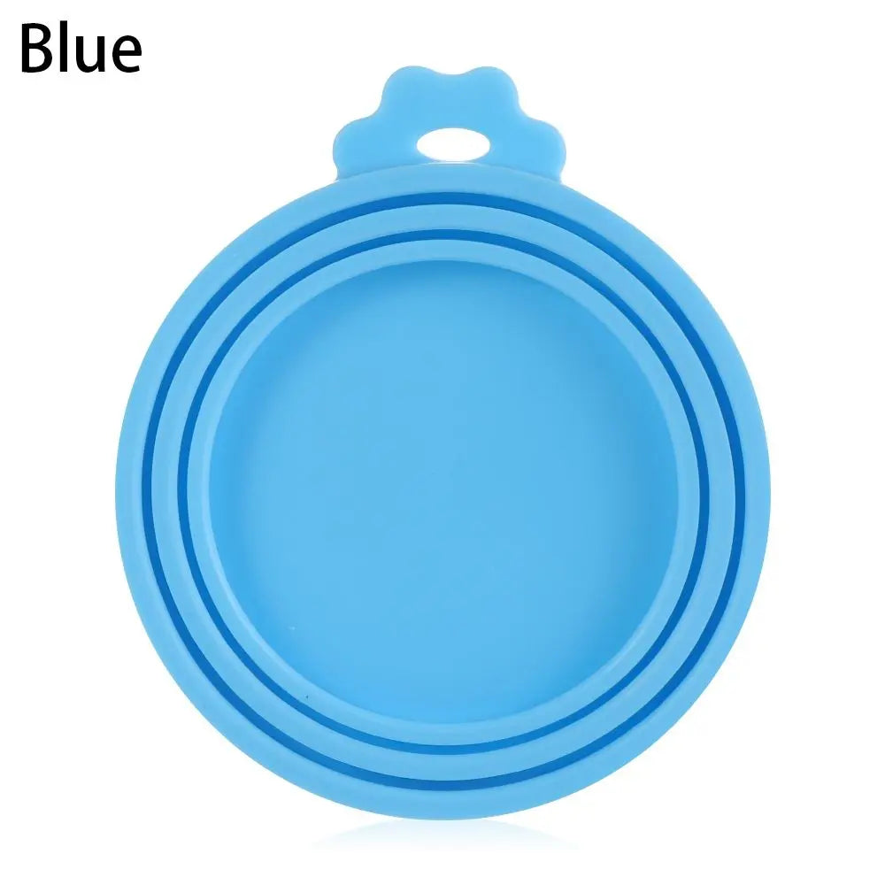 Hemasa 3 In 1 Silicone Canned Lid Reusable Food Tin Cover Keep Fresh Kitchen Organization Pet Supplies