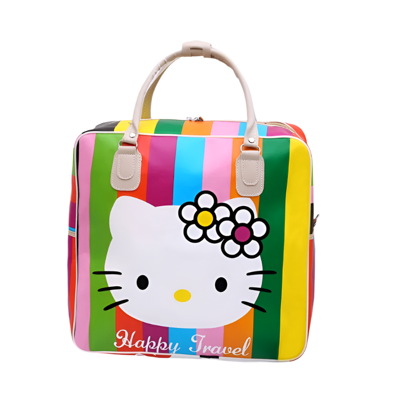 Hemasa Hello Kitty Cartoon Travel Bag Women's Portable Girls Luggage Bags