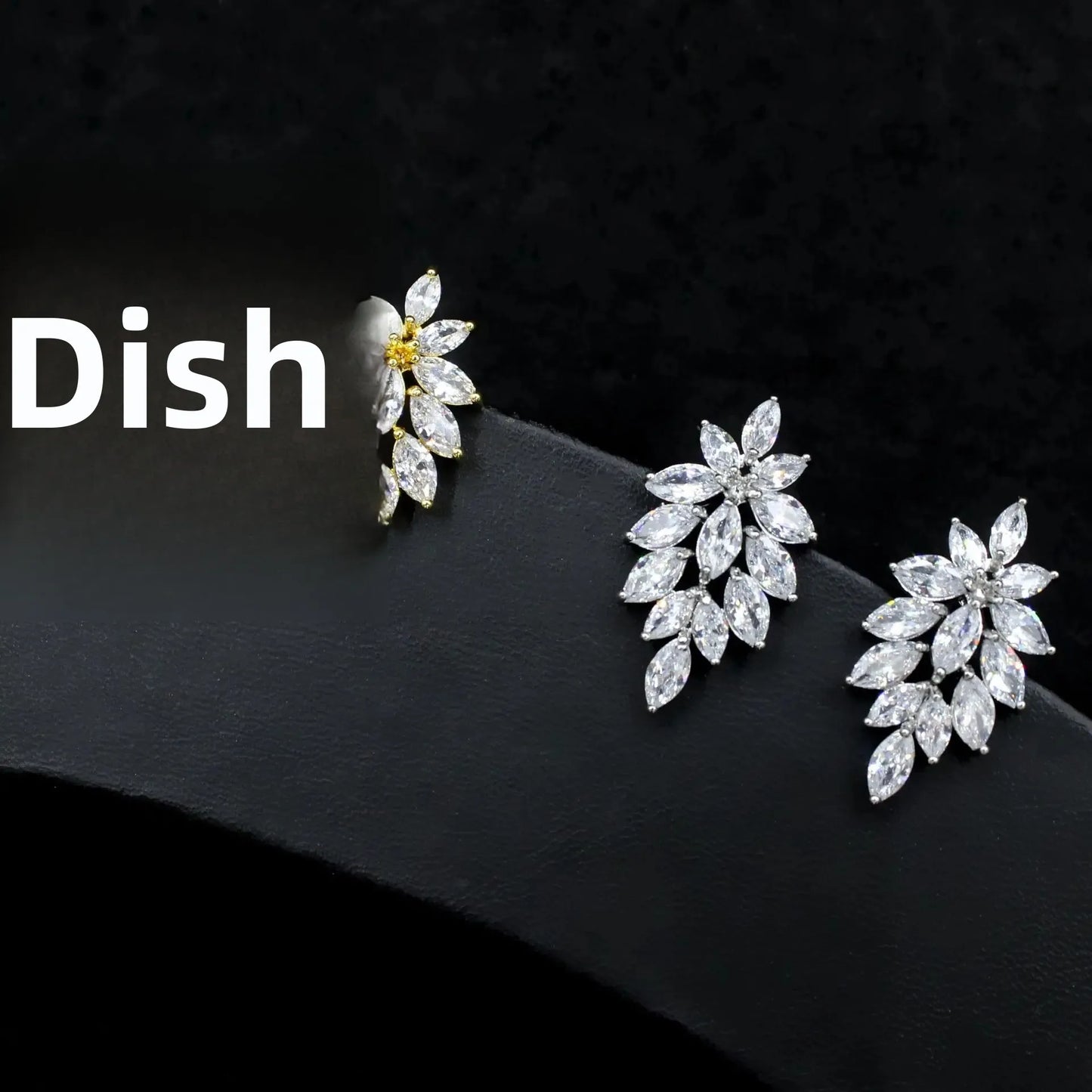 Leaf Shaped Earrings Women's Fashion Jewelry Simple Design Cross-Border Accessories Elegant Feelings from Mainland China