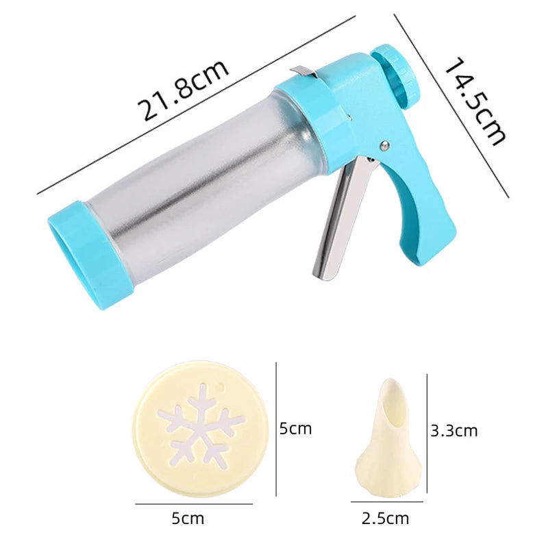 Tejesa 23Pcs Cookie Press Icing Decorator Plastic DIY Cake Cream Decor Making Machine Nozzles Mold Biscuit Maker Kitchen Baking Tools