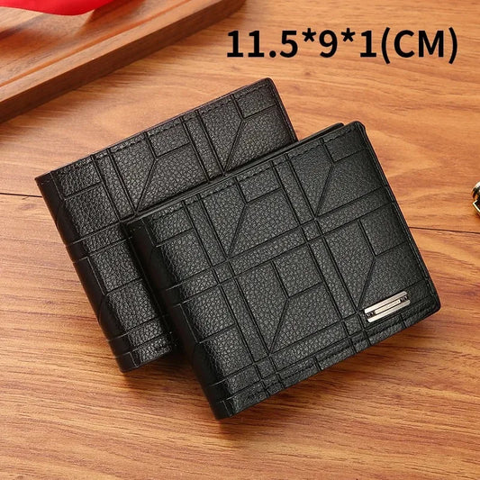PU Leather Wallets Purses Men Women Business Foldable Multi-Card Wallet Picture Coin Purse Slim Money Credit ID Cards Holder Bag