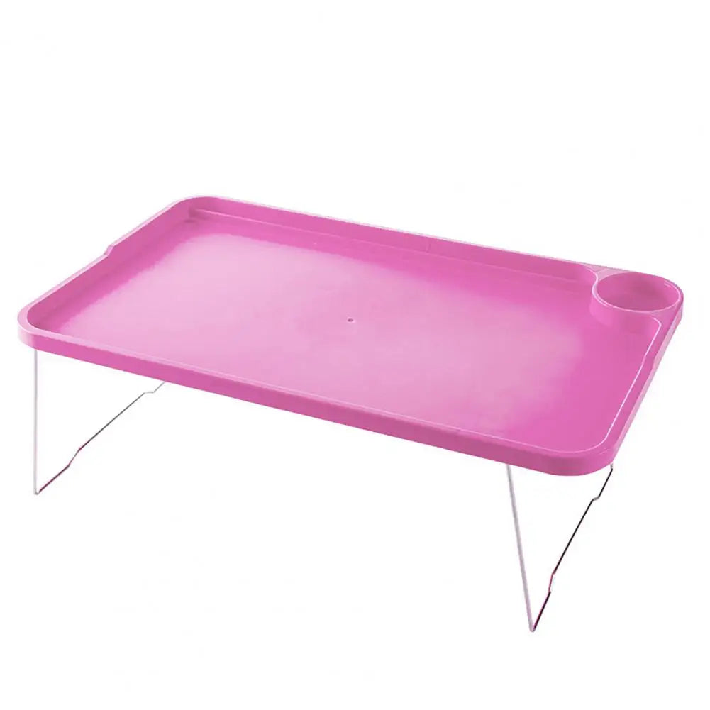 Hemasa Laptop Bed Table Portable Folding Laptop Table with Cup Holder for Student Dormitory Stable Bed Tray Desk with for Sofa for Lazy