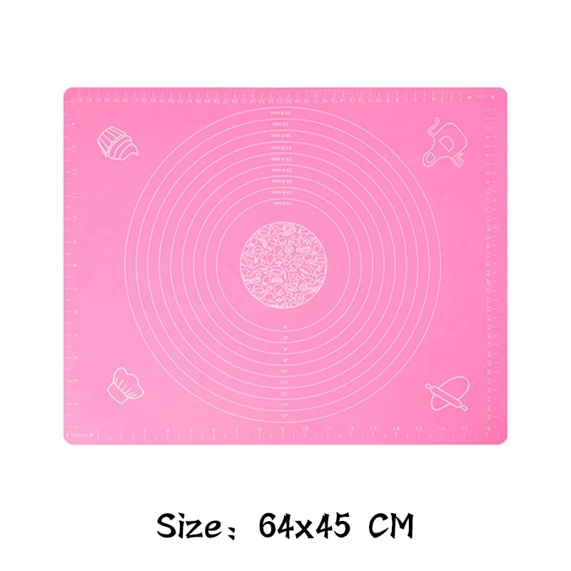 Tejesa 70/64/40Cm Silicone Kneading Dough Mat / Nonstick Cookie Cake Baking Mat /Fondant Pizza Biscuit Rolling Pad