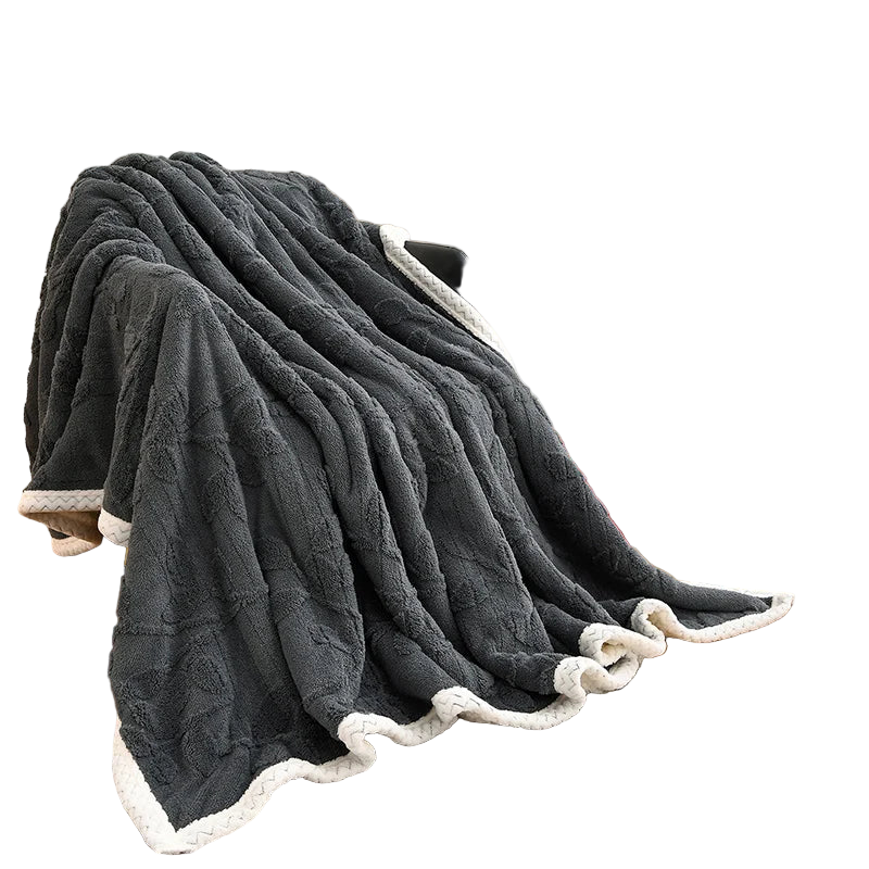 Tejesa Double Layer Taffeta Fleece Christmas Sofa Blanket French Style Jacquard Bed Throw Blankets Autumn Winter Warm Plush Bedspread