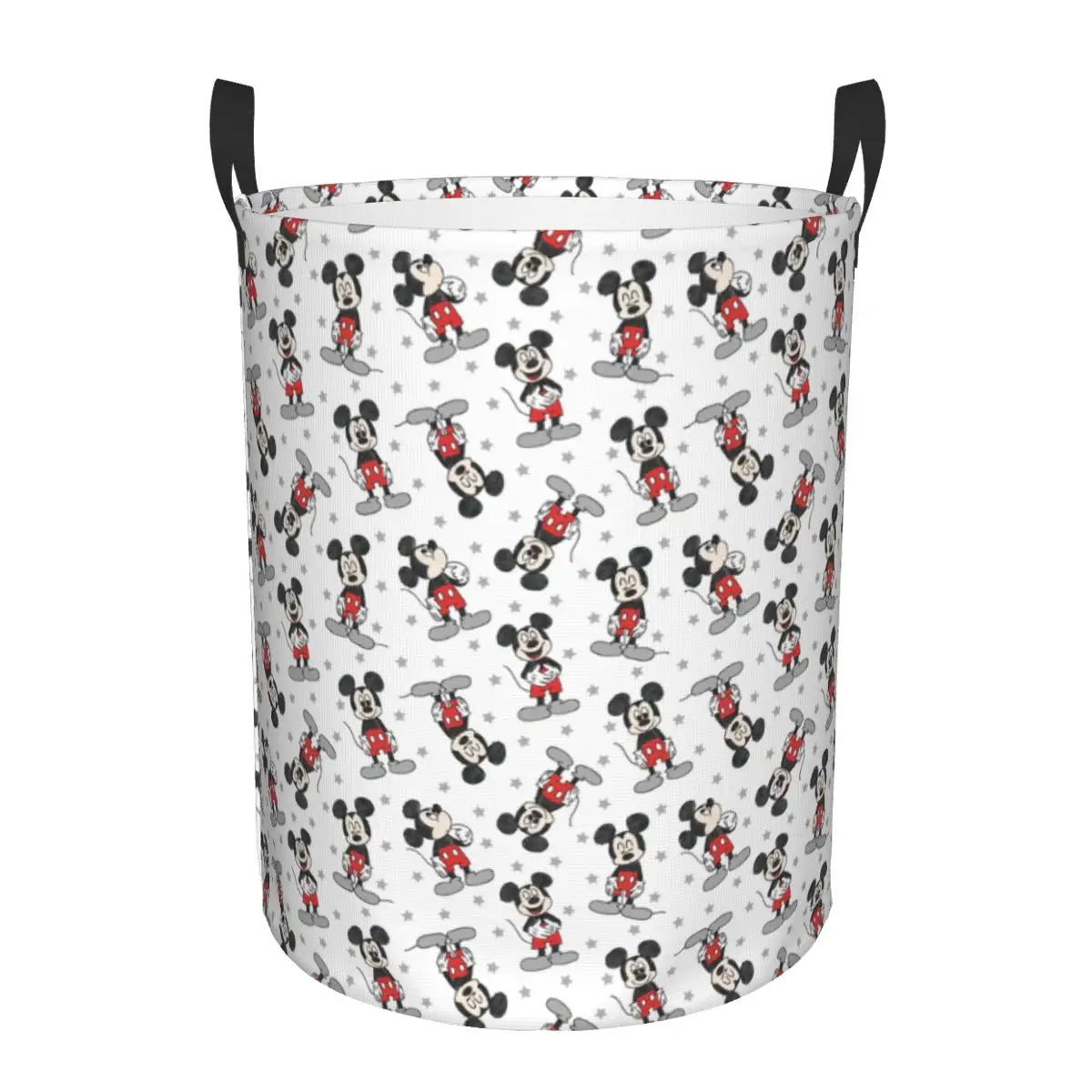 Tejesa  Mickey Mouse Cartoon Pattern Laundry Basket Collapsible Clothes Hamper for Nursery Kids Toys Storage Bin