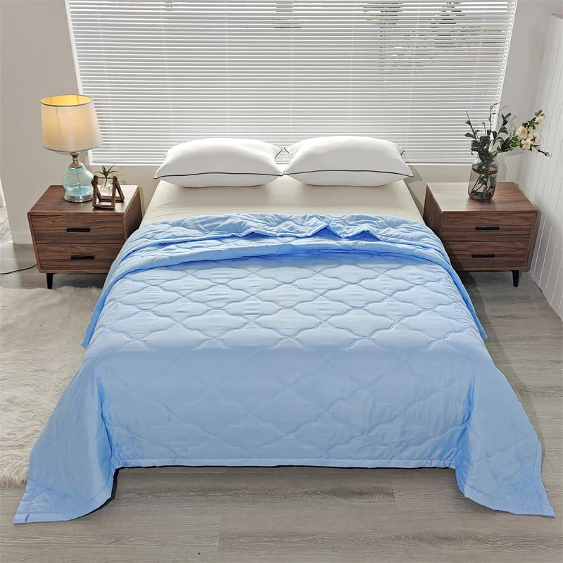 Hemasa Quilted summer single double bed light Printed quilt core Air conditioning quilting twin queen size duvet Thin plaid comforter