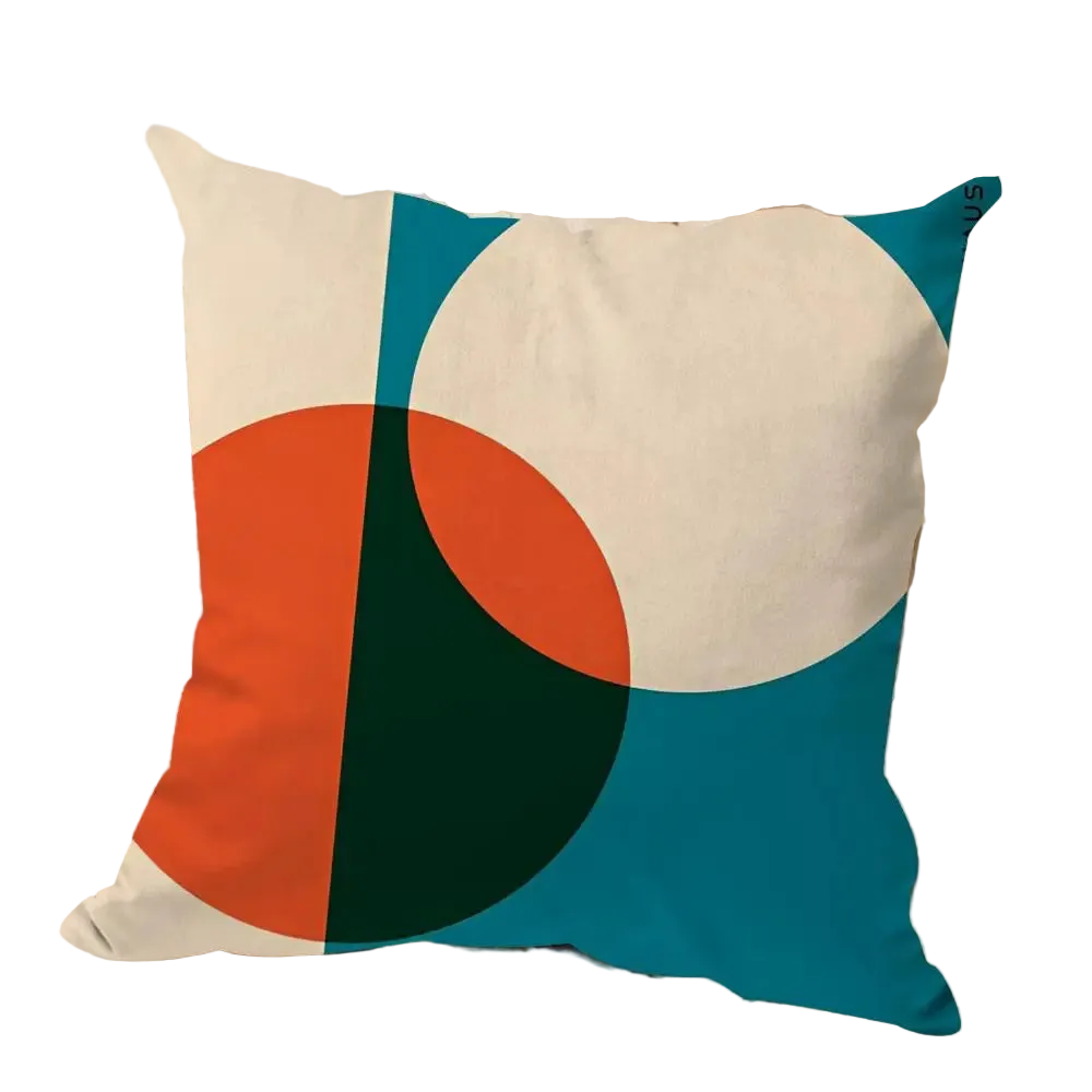 Hemasa  4Pcs Geometry Cushion Cover Soft Plush Fabric Double-Sided Printed Sofa Cushion Cover for All Seasons Home Decor