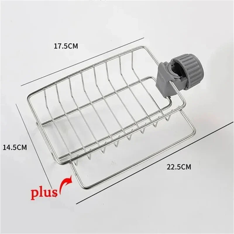 Hemasa Kitchen Stainless Steel Sink Drain Rack Sponge Holder/ Soap Drainer Towel