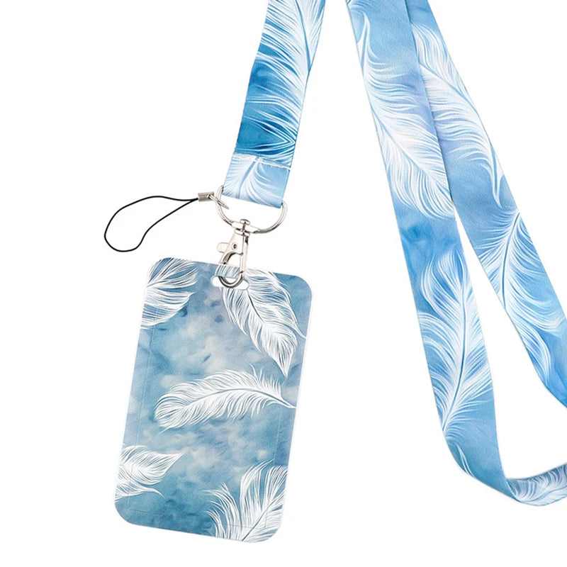 Tejesa Butterfly Lanyard Business Credit Card Holder Neck Strap Keychain Hang Rope ID Badge Holder Lariat Lasso