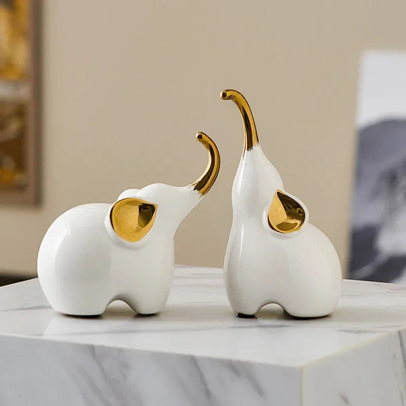 Resin Elephant Crafts for Living Room, Home Furnishings, Simple and Modern Decorations, Home Furnishings, Wine Cabinet