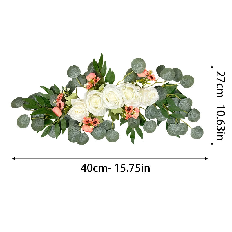 Tejesa 2026 Arch Flowers Artificial Rose for Home Decoration Wedding Flower Arrangement Drawing Board Door Frame Decor Pink White