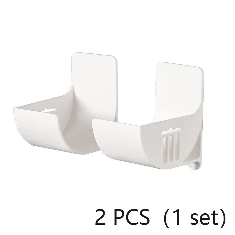 Hemasa 4/2pcs Kitchen Baath Wall Mount Plastic Poly Trash Waste Bag Roll Holder Dispenser Freshness Film Roll Storage Rack for Closet
