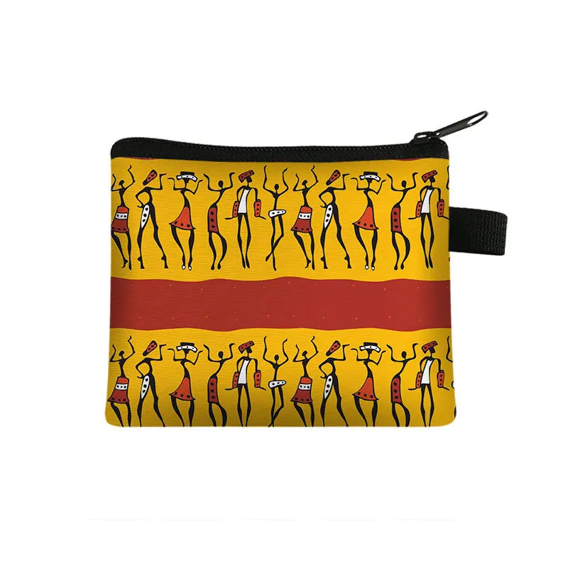 Tejesa Geometric Design Portable Card Bag Coin Key Storage Bags Hand Bag Small Square Bag Coin Purse Pochette Sac Billetera Wallet