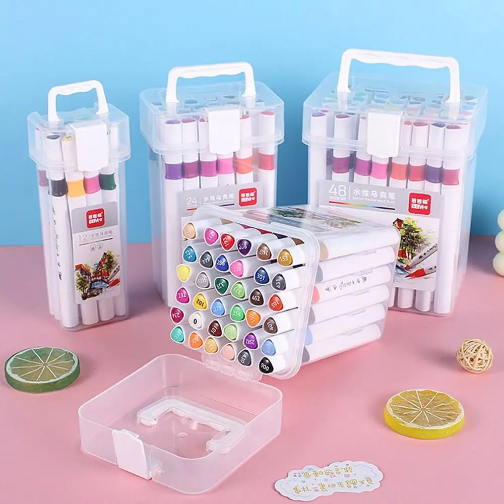 12-36 Colors Art Marker Pens Double Head Set Paint Manga Brush for Girls Highlighter Office School Students Supplies Stationery