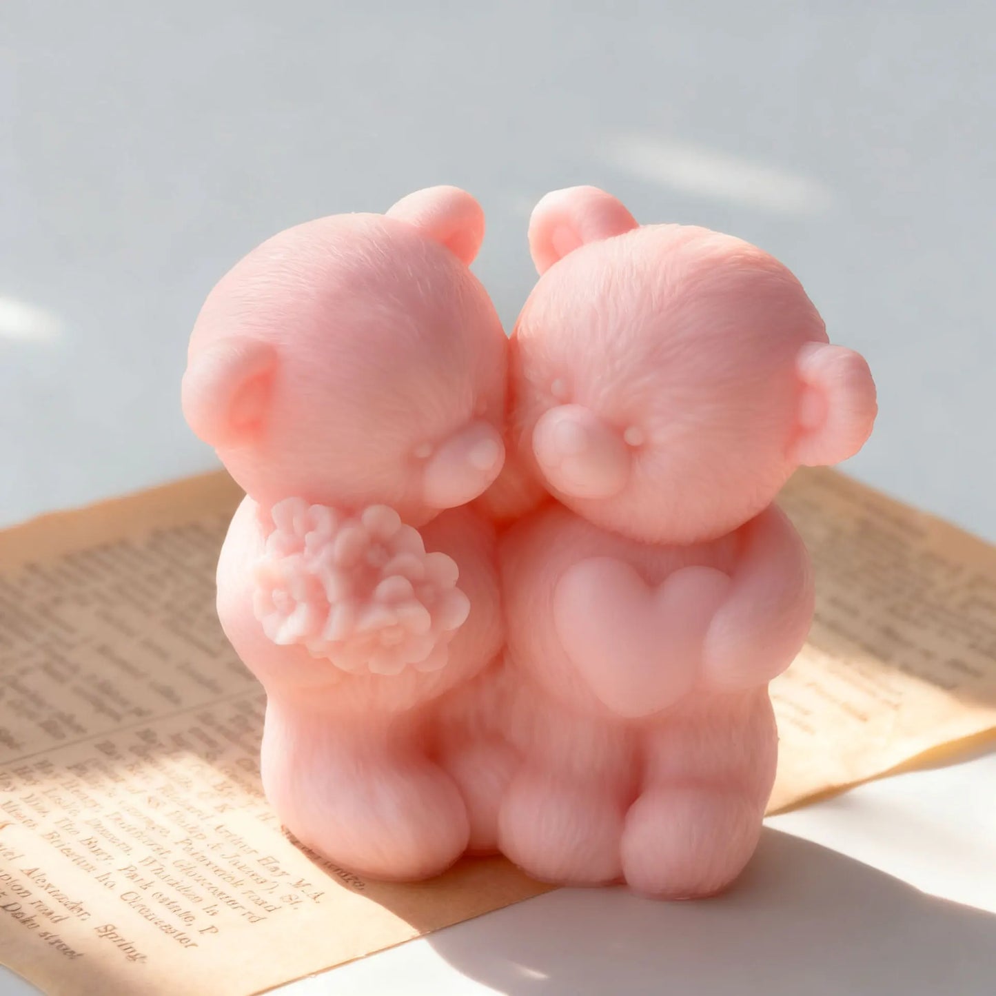 Hemasa Couple Bears Silicone Candle Mold/ Valentine's Day Handmade Gifts Aroma Gypsum Molds /Home Decoration Crafts Making