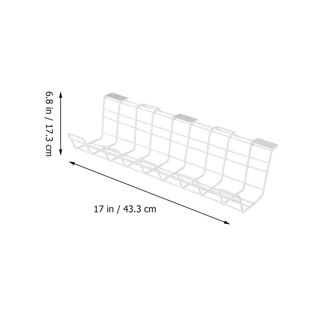 Under Desk Cable Management Tray, Wire Under Table Wire Organizer For Office Home Cable Management Wire Plug Board Storage Rack