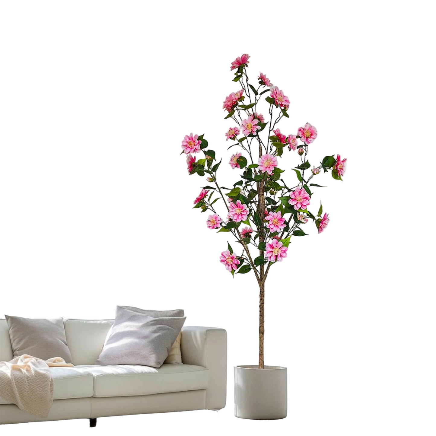 Tejesa 125-180CM Artificial Chrysanthem tree plant faux flower Indoor outdoor fake plant for home garden wedding living room decoration