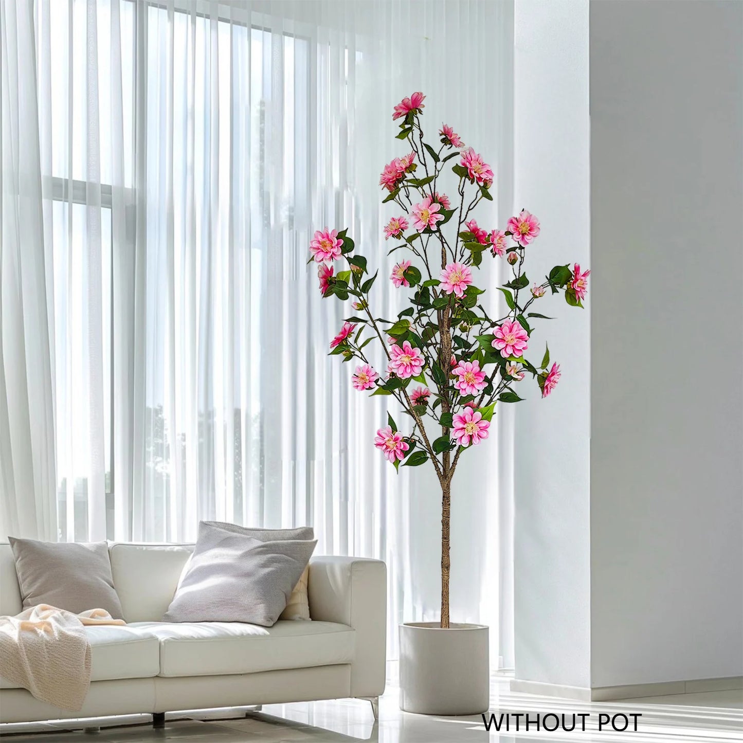 Tejesa 125-180CM Artificial Chrysanthem tree plant faux flower Indoor outdoor fake plant for home garden wedding living room decoration