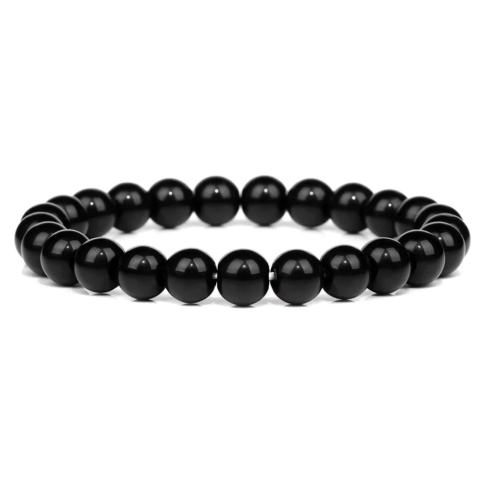 Blue Cat Eye Beaded Bracelets 3Pcs/Set Natural Stone Amethyst Beads Bracelets Multicolor Stretch Bangle Women Yoga Wrist Jewelry