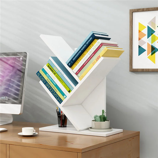 Tejesa Multi Layered Desktop Bookshelf /Wooden Desktop Storage Rack/ Multi-layered book shelf