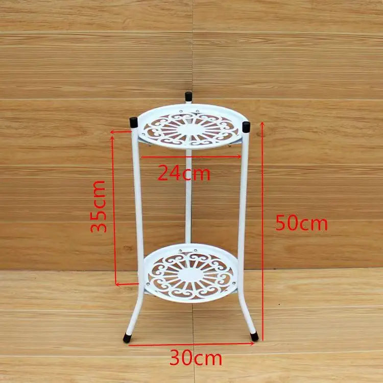 Tejesa Indoor and Outdoor Multi-layer Flower Pot Stand European Style Living Room Balcony Green Radish Succulent Storage Rack with Tray