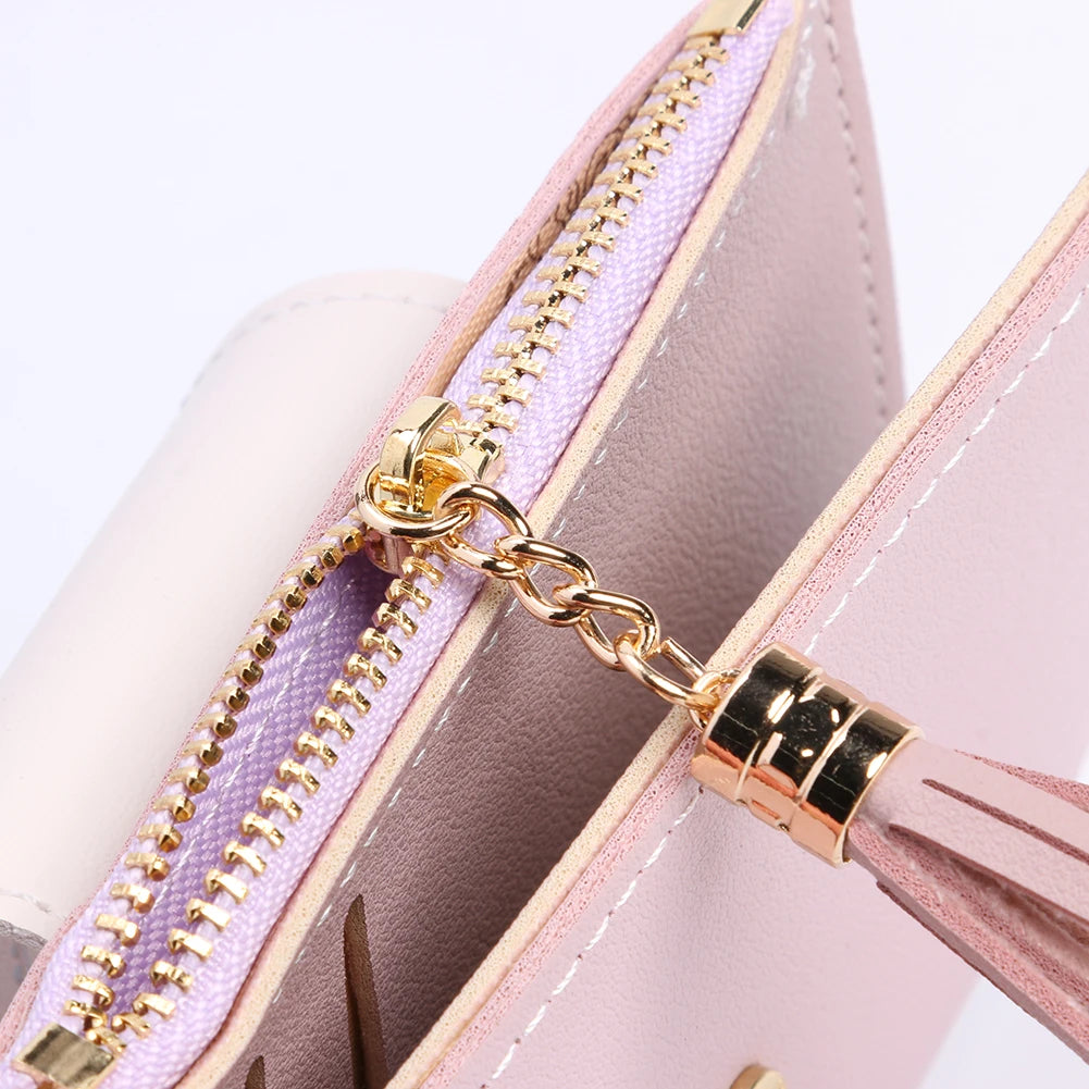 Hemasa  Ultra-thin  Short Wallet for Woman /Mini Coin Purse /Ladies Clutch Small Wallet/ Female Pu Leather Card Holder
