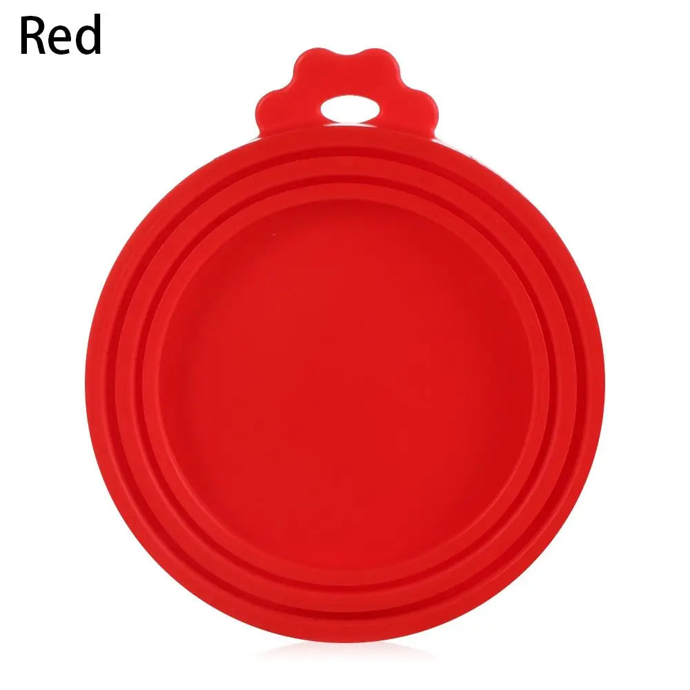 Hemasa 3 In 1 Silicone Canned Lid Reusable Food Tin Cover Keep Fresh Kitchen Organization Pet Supplies