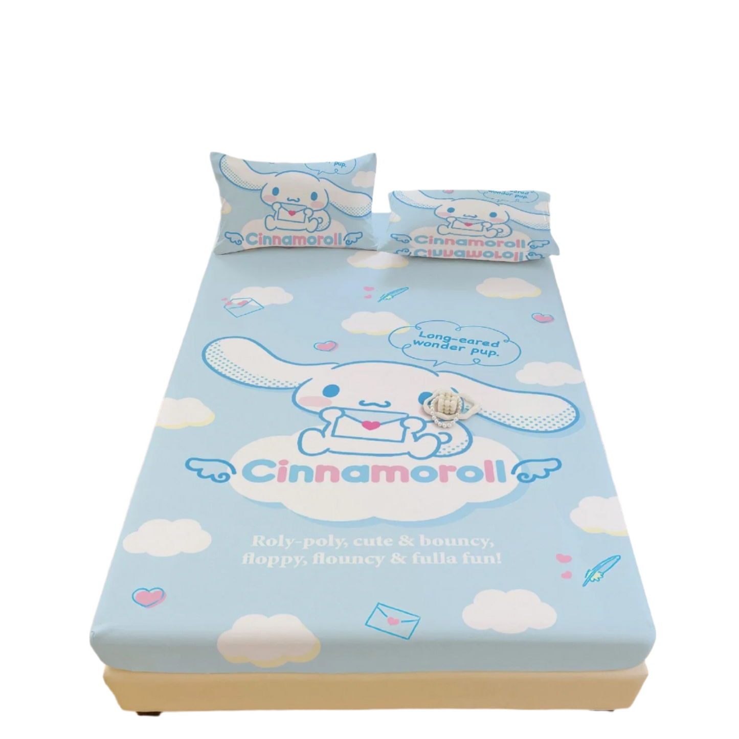 Hemasa  Bed Mattress Cover Cute Cartoon Painted Bed Linen Fitted Sheet For Kids Adult Single Double Size