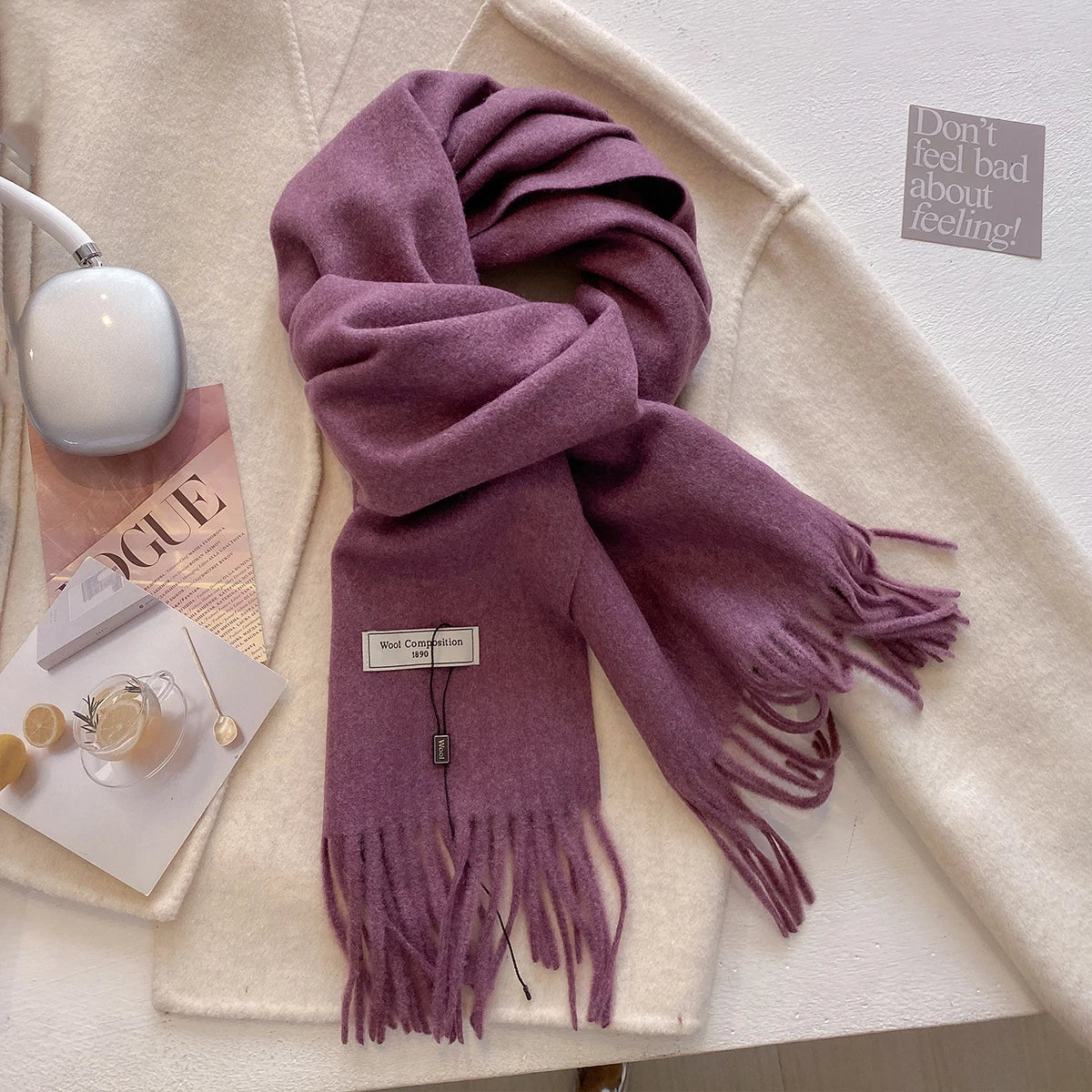 New 26 Color Winter Scarf For Women Long Warm Cashmere Scarves Hijab Solid Lady Shawl Wrap Female Pashmina Bandana Head Scarfs