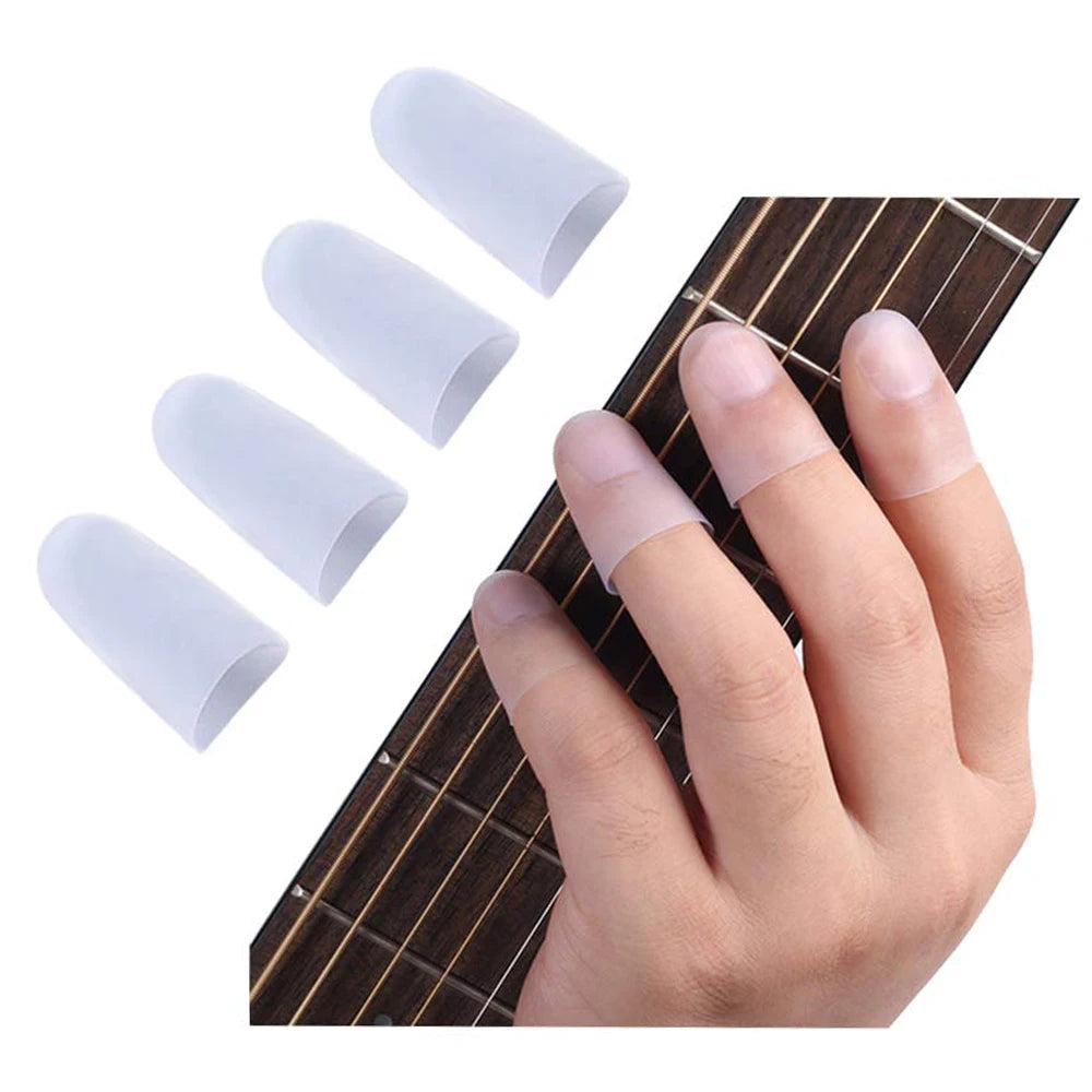 Tejesa 4 in 1 Guitar Fingertip Protectors Silicone Finger Guards For Guitar Accessories