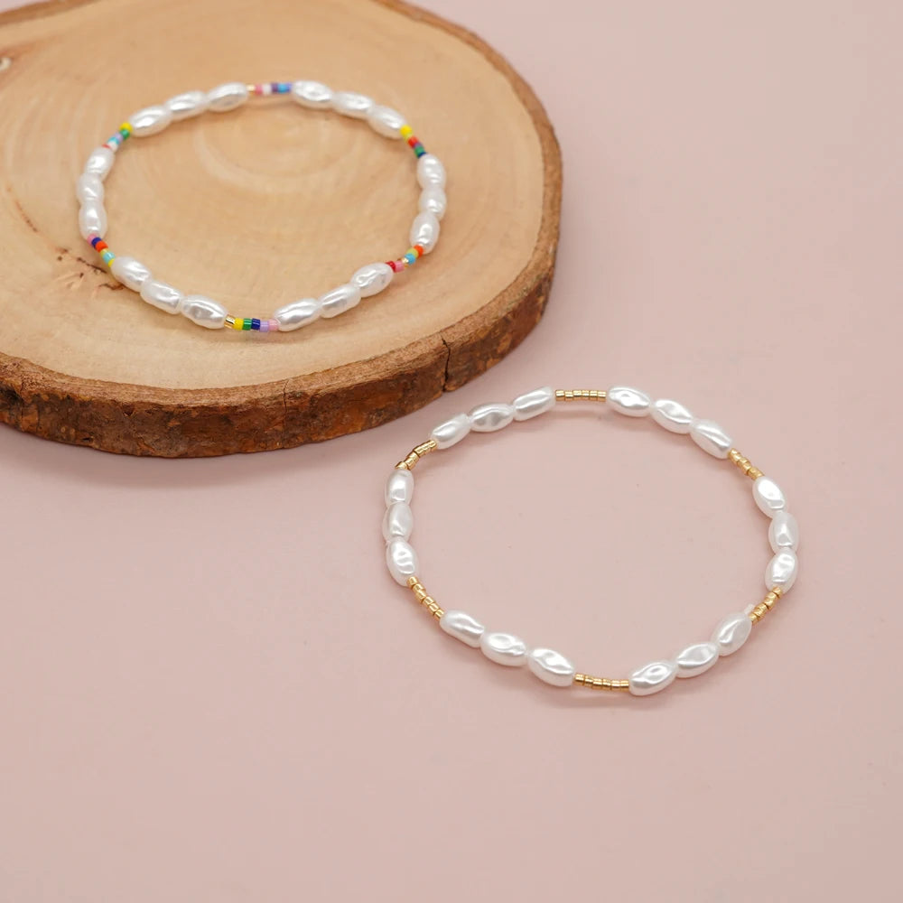 Go2boho New In Minimalist Thin Imitation Pearl Bead Bracelet Summer Fashion Chic Women Jewelry