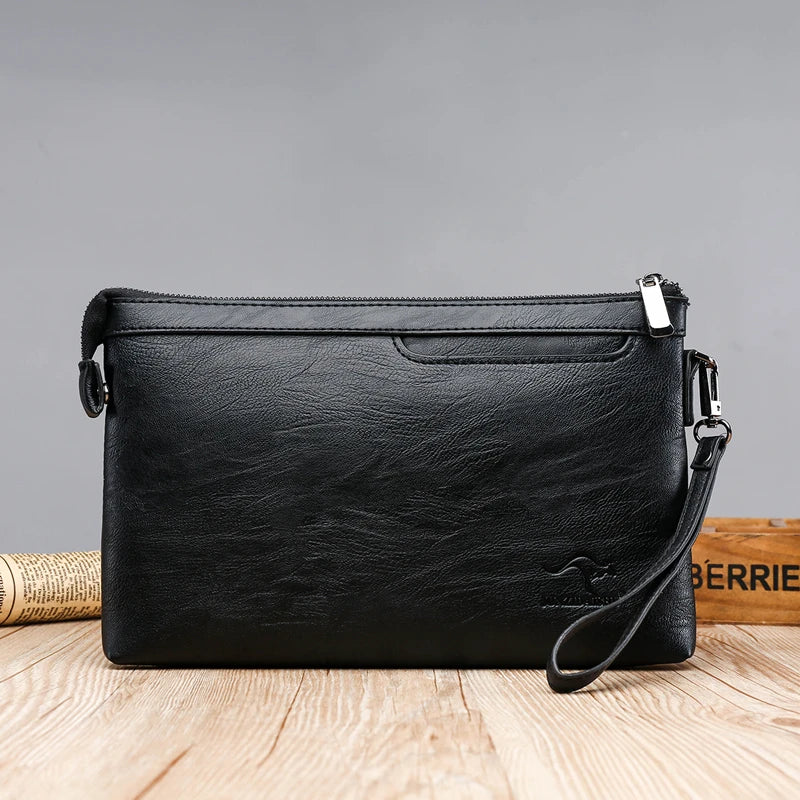 Tejesa  Soft PU Leather Men Day Clutch Business Men Money Handbag  Male Cardholder Case Phone Bag