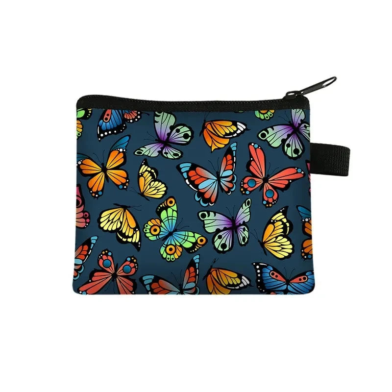 Tejesa Butterfly Printed Zero Wallet Portable Card Bag Coin Key Storage Bags Hand Bag Card Holder monedero mujer carteras Coin Purse