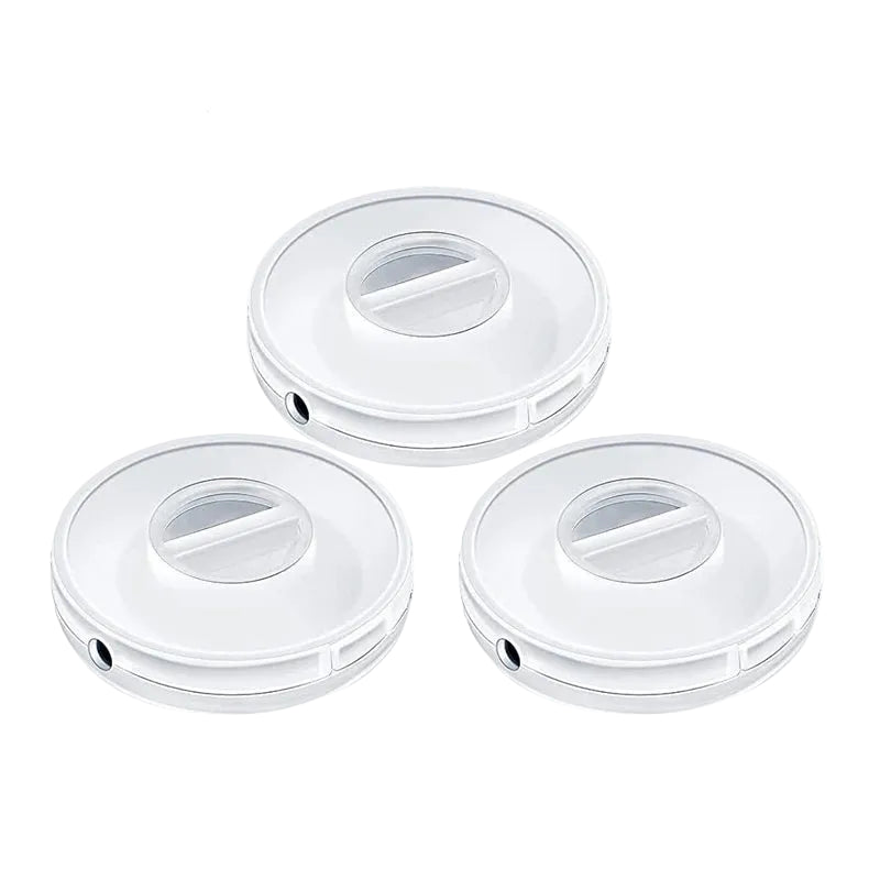 Tejesa 1/2/3pcs Rotatable Transparent Cable Winder Box Portable Round USB Cord Organizer Headphone Charging Line Management Storage Box