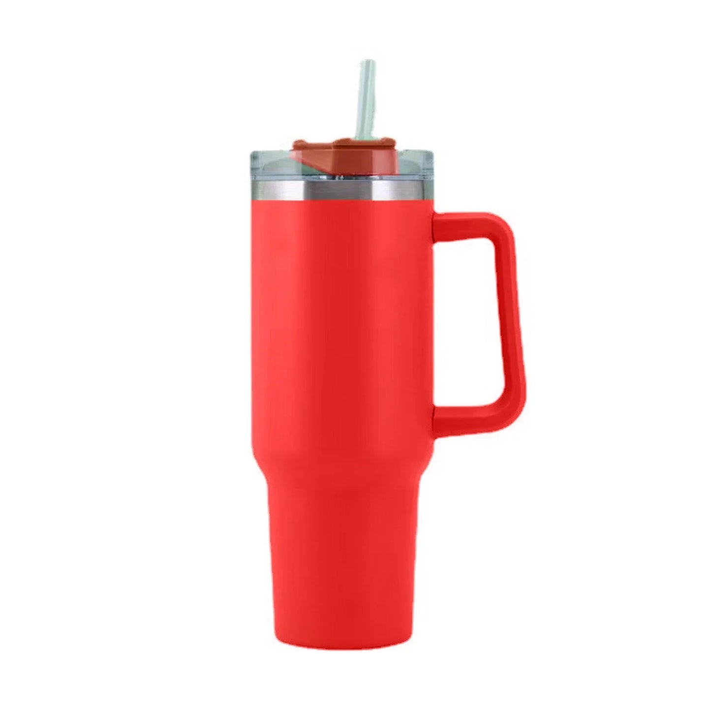 40OZ Straw Insulation Cup with Handle Portable Car Stainless Steel Coffee Water Bottle LargeCapacity Travel BPA Free Thermal Mug
