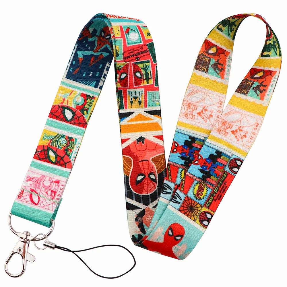 YQ437 Lanyard ID Badge Holder Card Cover Phone Rope Cartoons Neck Strap Keychain Key Holder Lariat Cool Gift