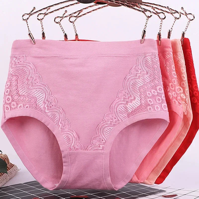 Large Size Middle-aged Women's Panties High Waist Fat Cotton Briefs Lenceria Para Damas Ropa Interior Femenina Lingerie XL-6XL