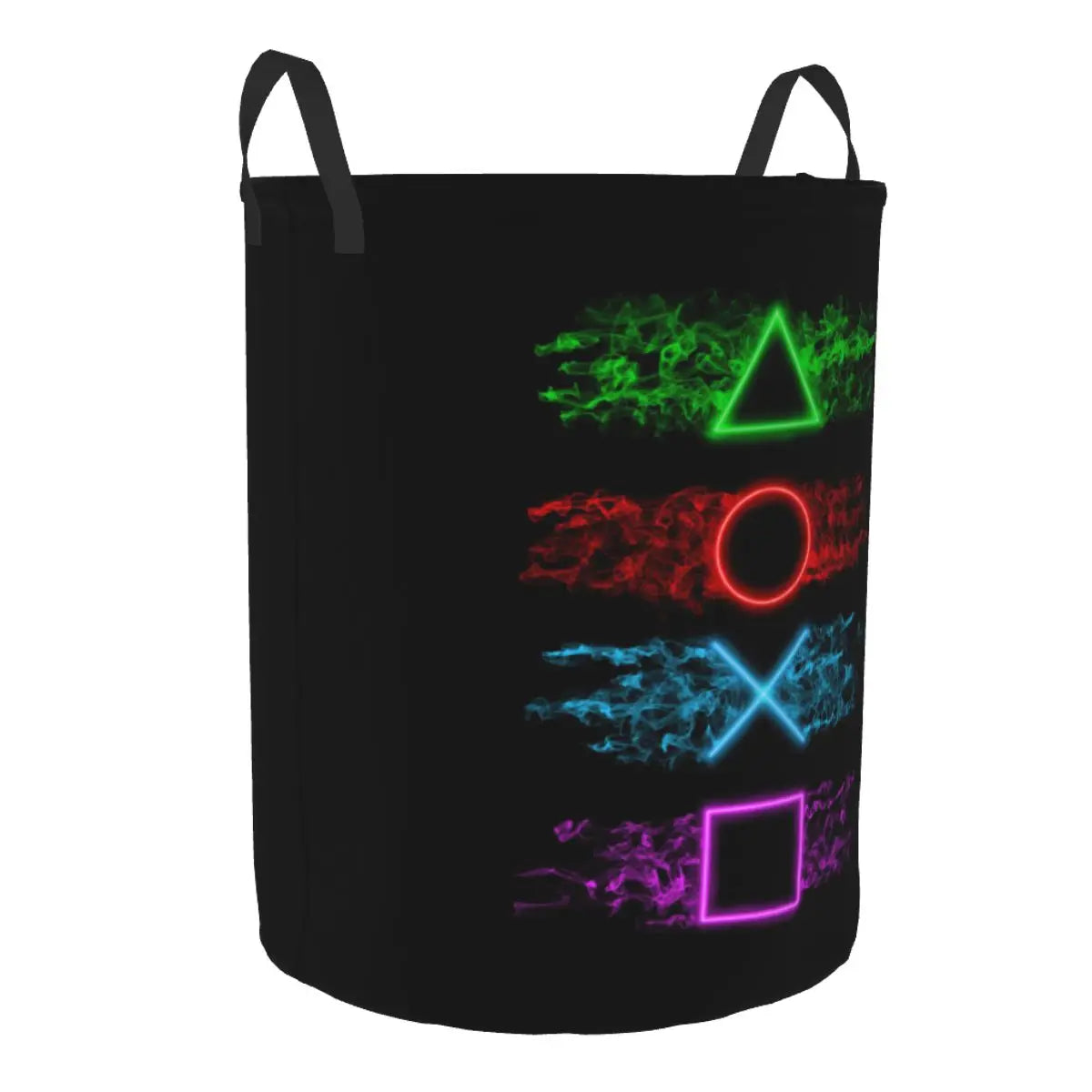 Customized Playstations Buttons Laundry Basket Collapsible Game Gamer Gift Clothes Toy Hamper Storage Bin for Kids Nursery