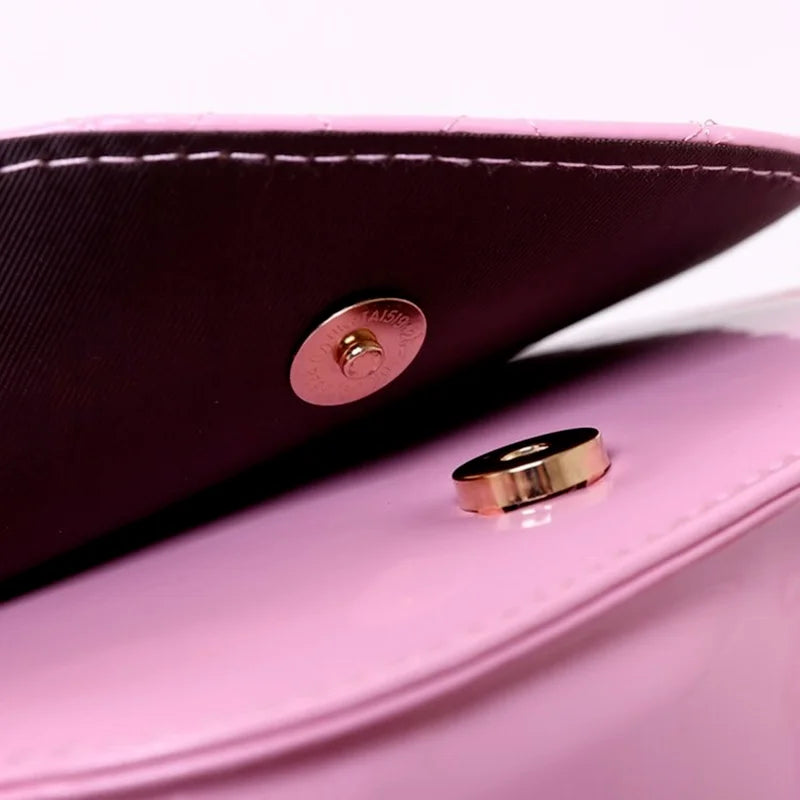 Hello Kitty Purses and Handbags Square Type PU Small Square Bag Lipstick Bag Sanrio Satchels Women Bags Makeup Case Kawaii Purse