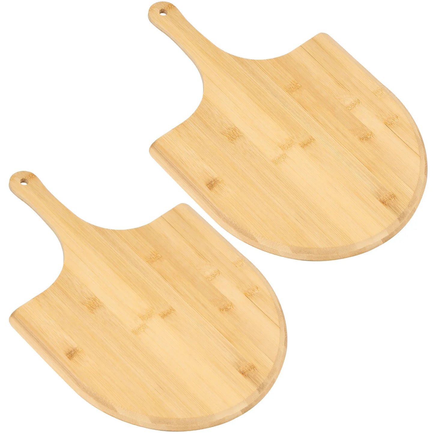 Tejesa 2/1Pc Pizza Peel Bamboo Pizza Spatula with Handle Cutting Board Pizza Tray Shovel for Baking Bread Cuting Fruit Vegetable Chees