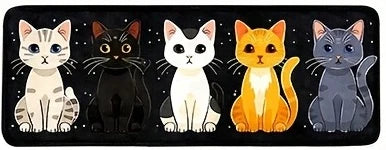 Tejesa Cute Print Kitchen Mat/Non-Slip Durable Machine Washable Soft Rug for Home Office Bathroom Decor