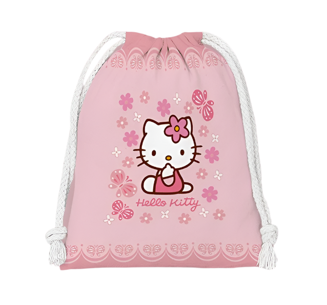 Hemasa drawstring hello kitty cartoon small bag storage bag