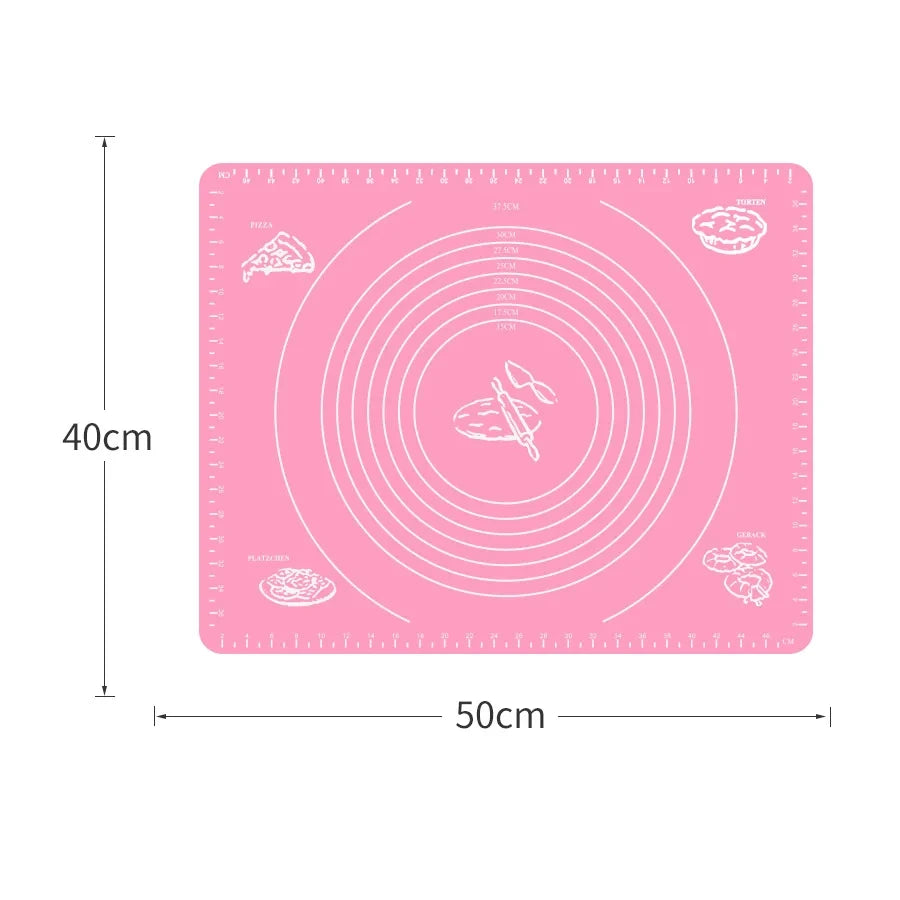 Tejesa 70/64/40Cm Silicone Kneading Dough Mat / Nonstick Cookie Cake Baking Mat /Fondant Pizza Biscuit Rolling Pad