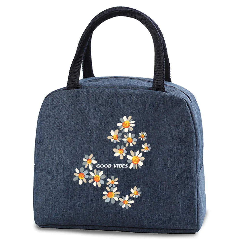 Tejesa Lunch dinner Picnic Bag Insulated bag Cooler Tote Portable Canvas Thermal Cold Food Container For men women Kids Travel Handbag