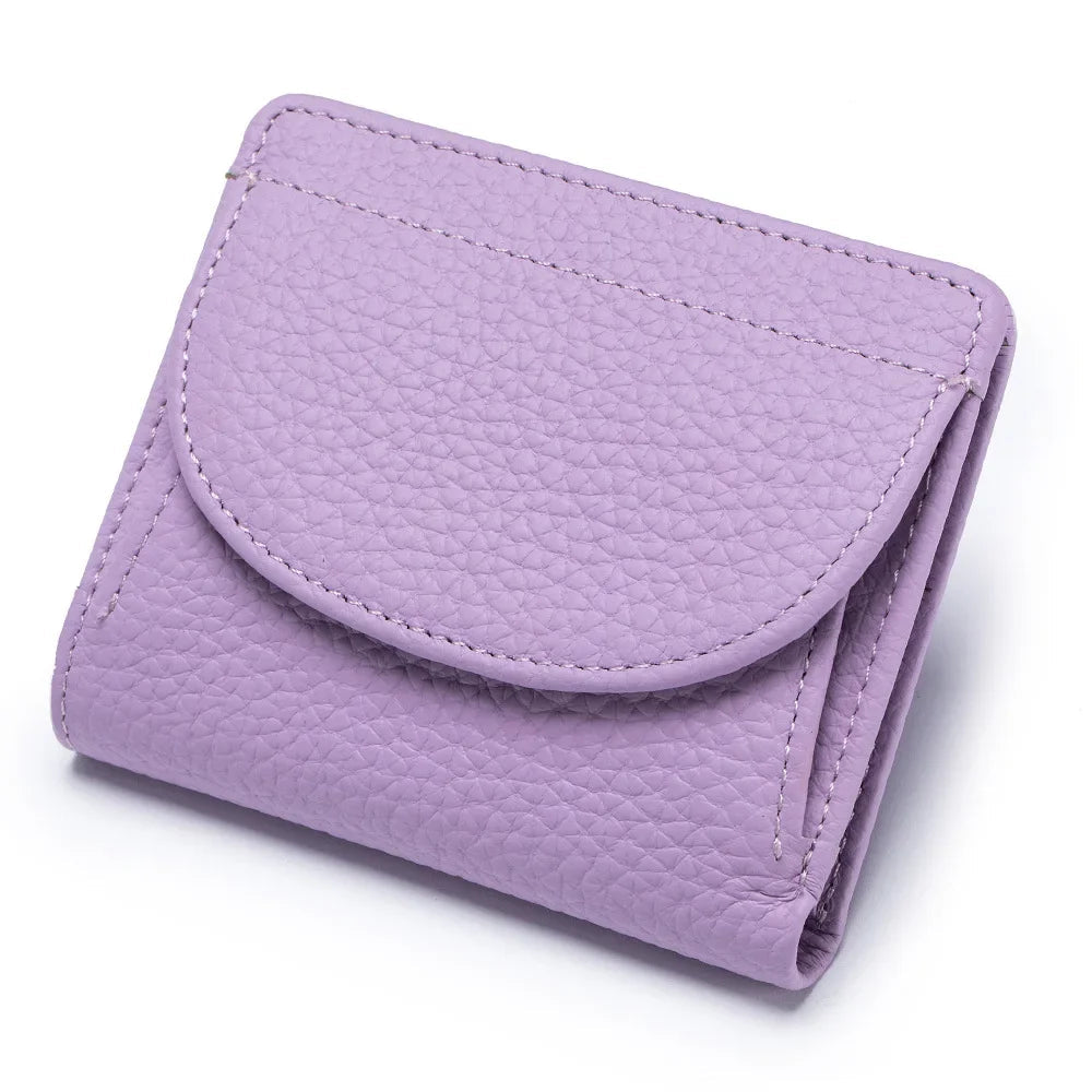 Tejesa Genuine Leather Rfid Blocking Credit Card Wallets /Short Compact Cute Small Coin Purse for Women