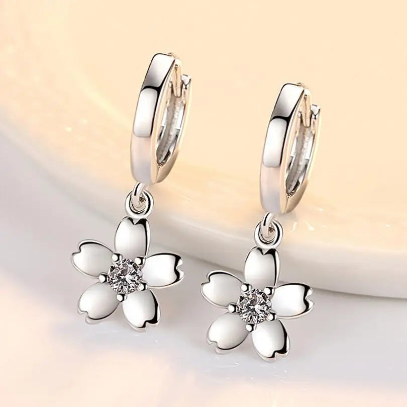 Simple Fashion 925 Sterling Silver Earrings For Women Sterling-silver Jewelry Cute Fresh Cherry Drop Earrings S-E451
