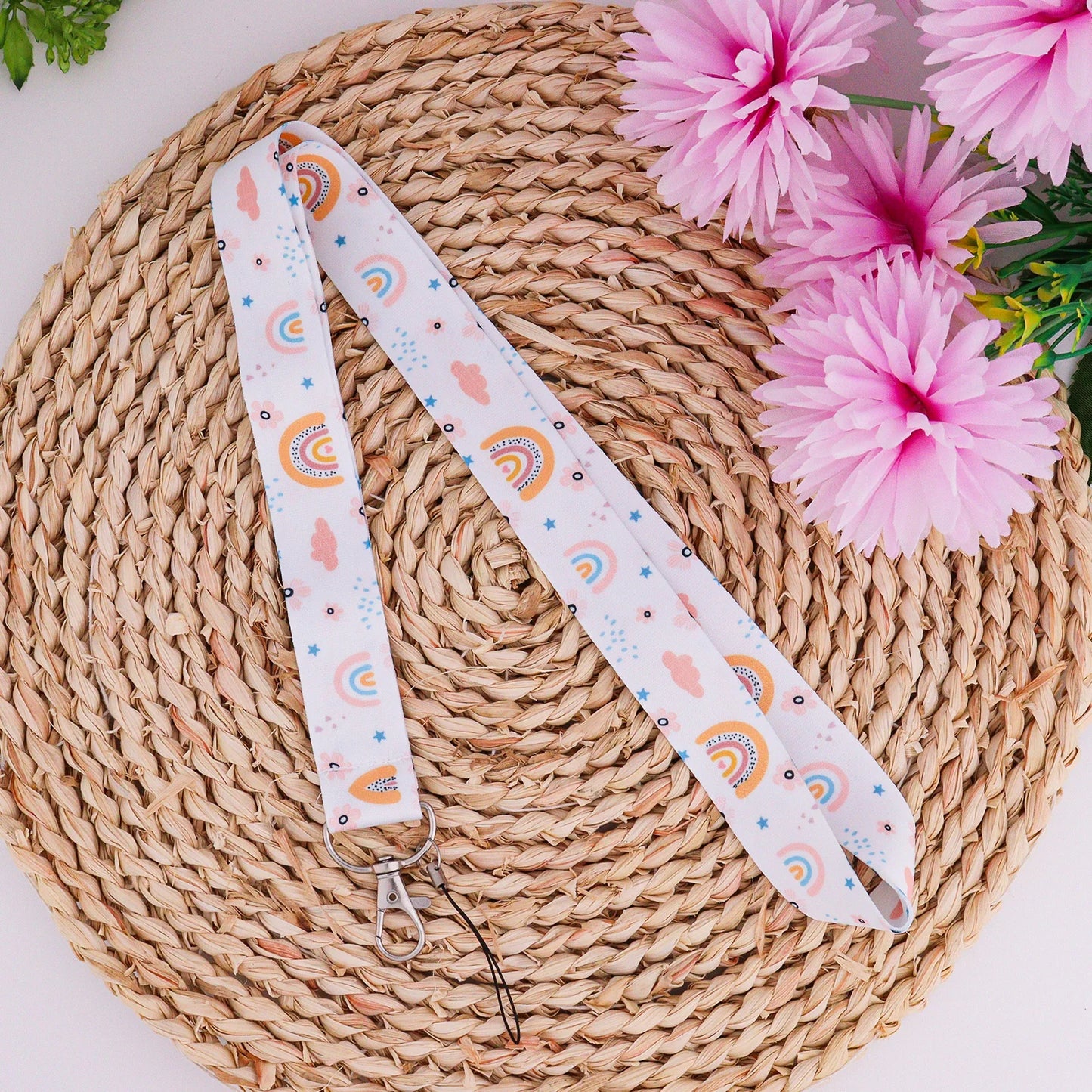 Tejesa Cell Phone Lanyard/ Rainbow Neck Lanyard for ID Card Holder/ Lanyard