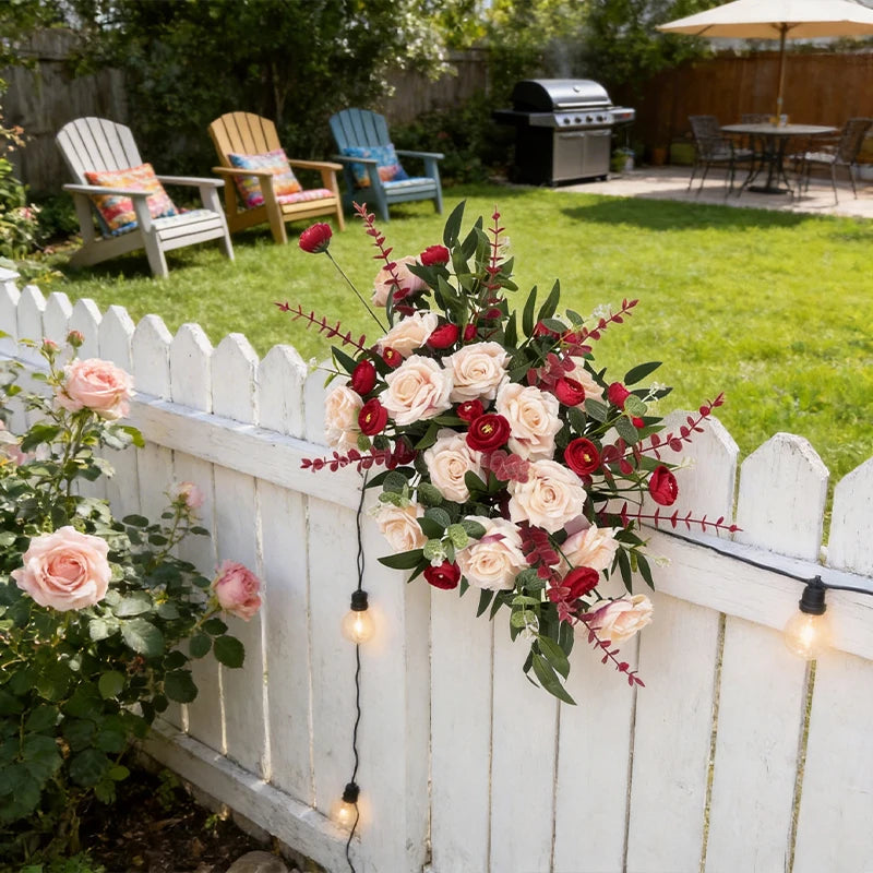 Tejesa  Wedding Floor Flower Arrangements/ Artificial Eucalyptus Flower Decorations for Wedding Paths