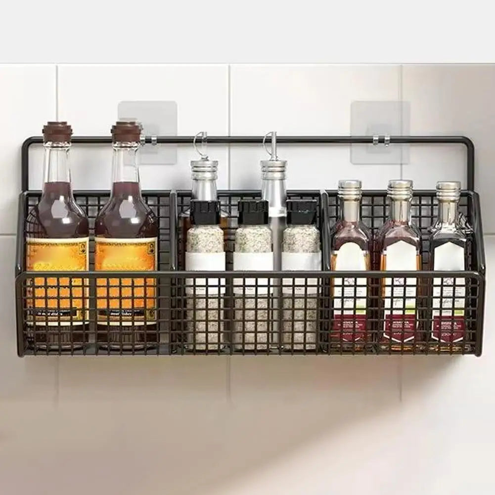 Tejesa Wall-mounted Kitchen Storage Basket  Partition Storage Rack for Kitchen Ingredients Sorting Storage Basket